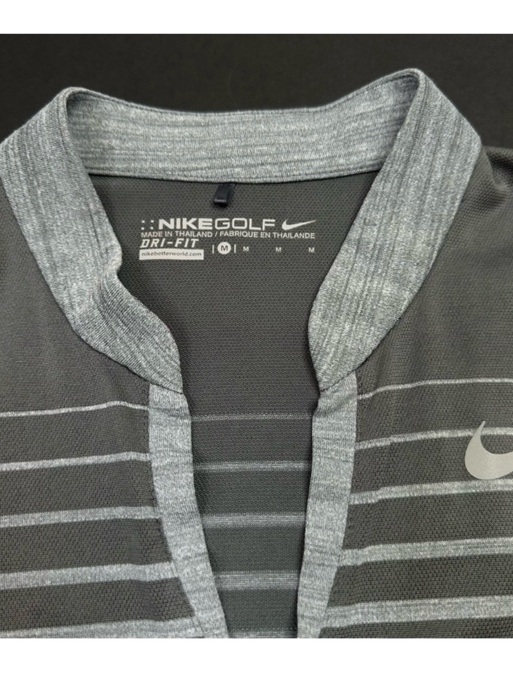 NIKE GOLF Dri-Fit Zonal Cooling Racerback Shirt Light and Dark Gray M - Picture 2 of 5